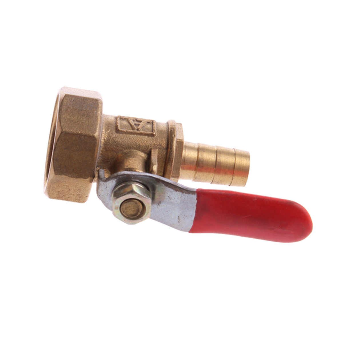 Кран-штуцер газ. латунь красная ручка Ø15В*9 мм (1*500)