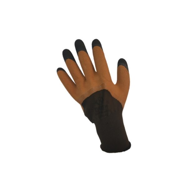 Перчатки прорезинен. коричневые L-0261 (1*360)